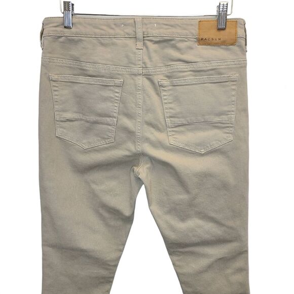 Pacsun Men's Khaki Color Stacked Skinny Leg Modern Jeans 31x30 - Picture 7 of 15